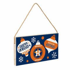 Houston Astros Holiday Wood Wall Sign, 6x11 - MLB Home