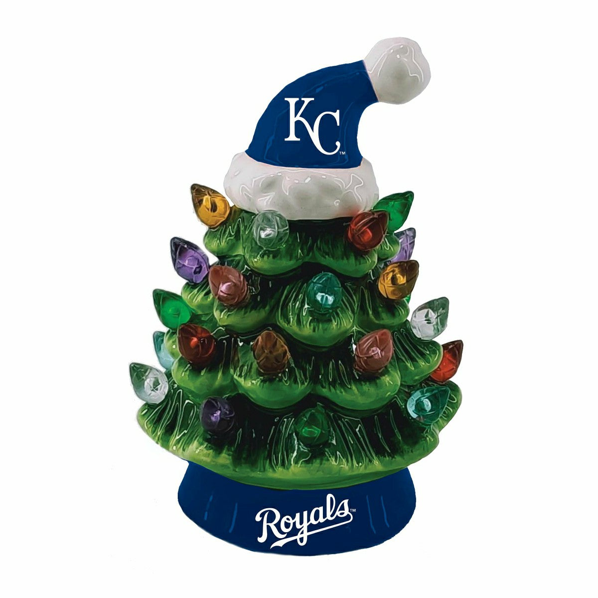 Kansas City Royals 8" LED Ceramic Christmas Tree - MLB Home