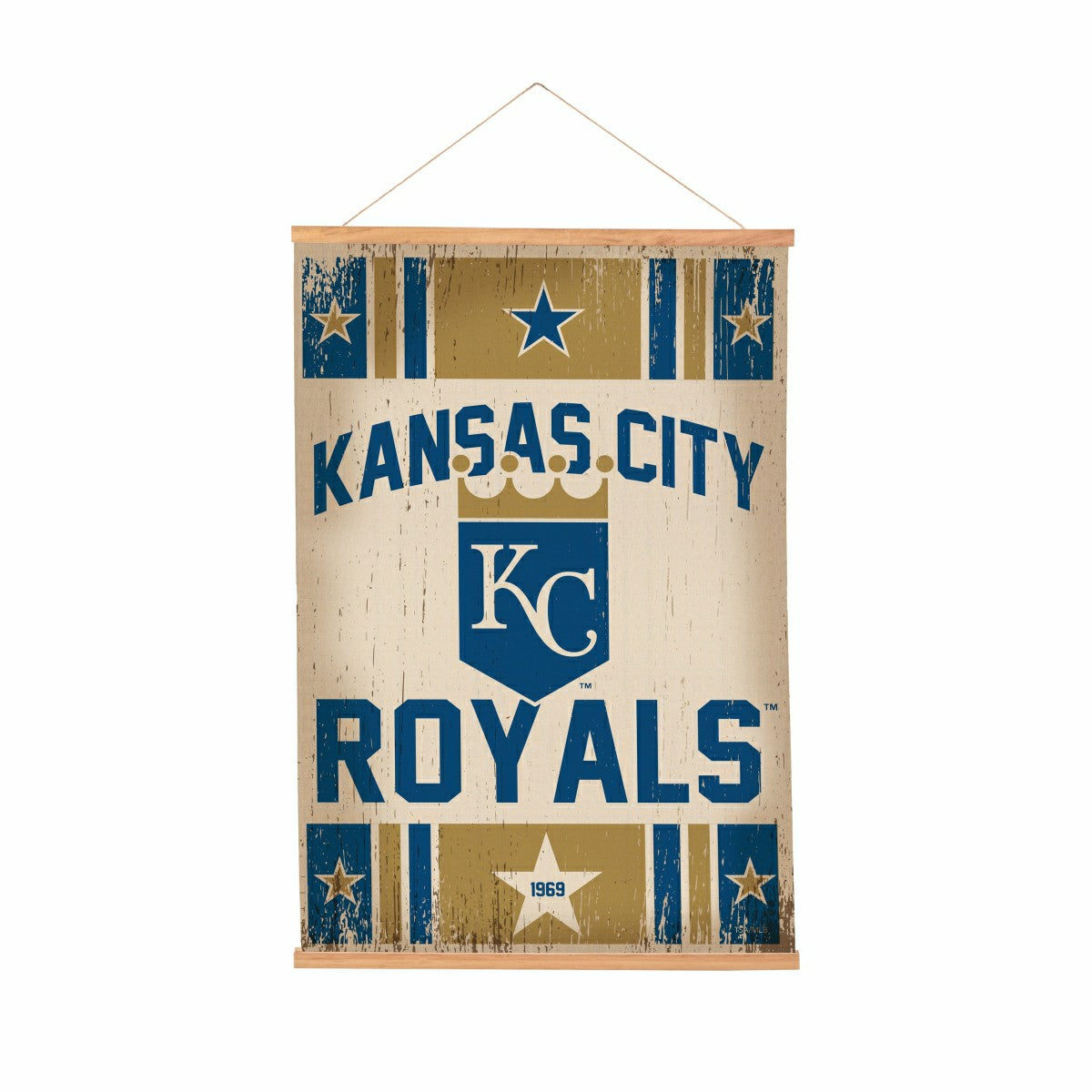 Kansas City Royals, Canvas Wall Tapestry, Medium, 36x24 - MLB Home