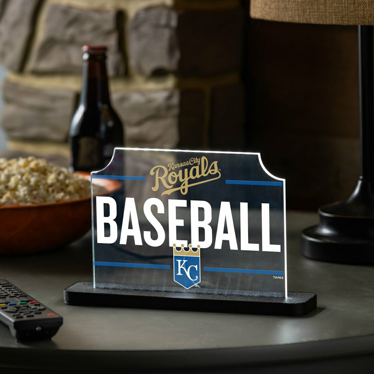 Kansas City Royals Baseball Rectangle Desklite LED Decor - MLB Home