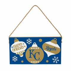 Kansas City Royals Holiday Wood Wall Sign, 6x11 - MLB Home