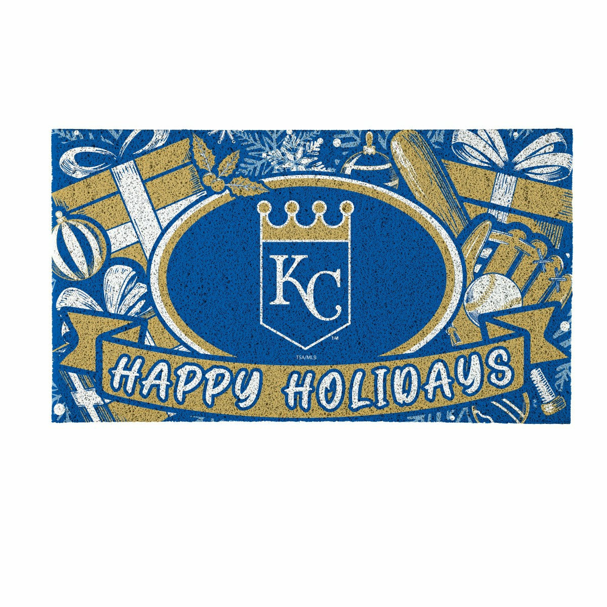 Kansas City Royals Holiday PVC Mat, 28"x16" - MLB