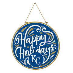 Kansas City Royals Holiday Round Door Décor with Hanging Rope, 18x18 - MLB Home
