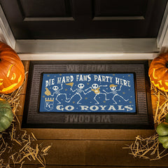 Kansas City Royals Flocked Coir Halloween Sassafras Switch Mat, 22"x10 - MLB