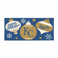Kansas City Royals Holiday Flocked Coir Sassafras Switch Mat, 22"x10" - MLB