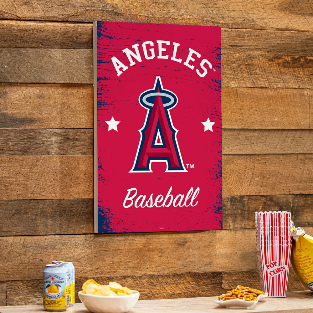 Los Angeles Angels Wood Wall Sign, 16x24 - MLB Home
