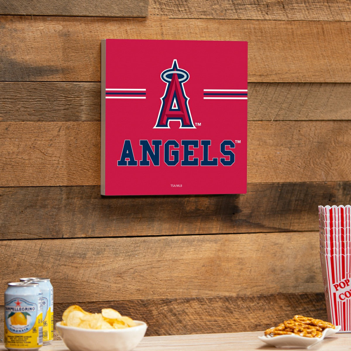 Los Angeles Angels Wood Wall Sign, 12x12 - MLB Home
