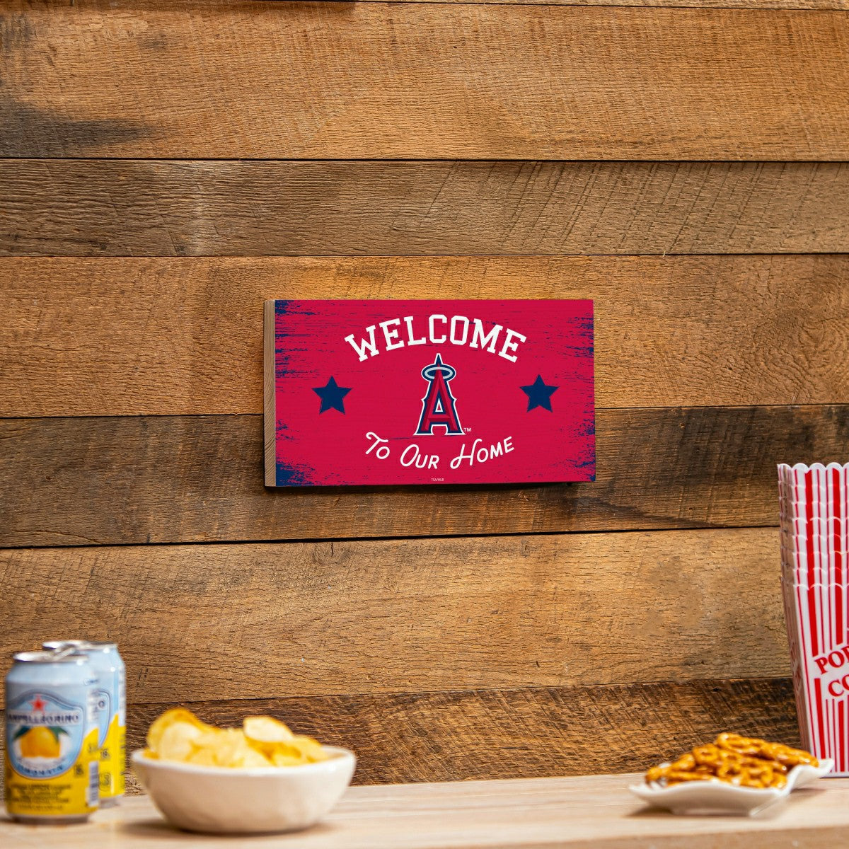 Los Angeles Angels Wood Wall Sign, 6x11 - MLB Home