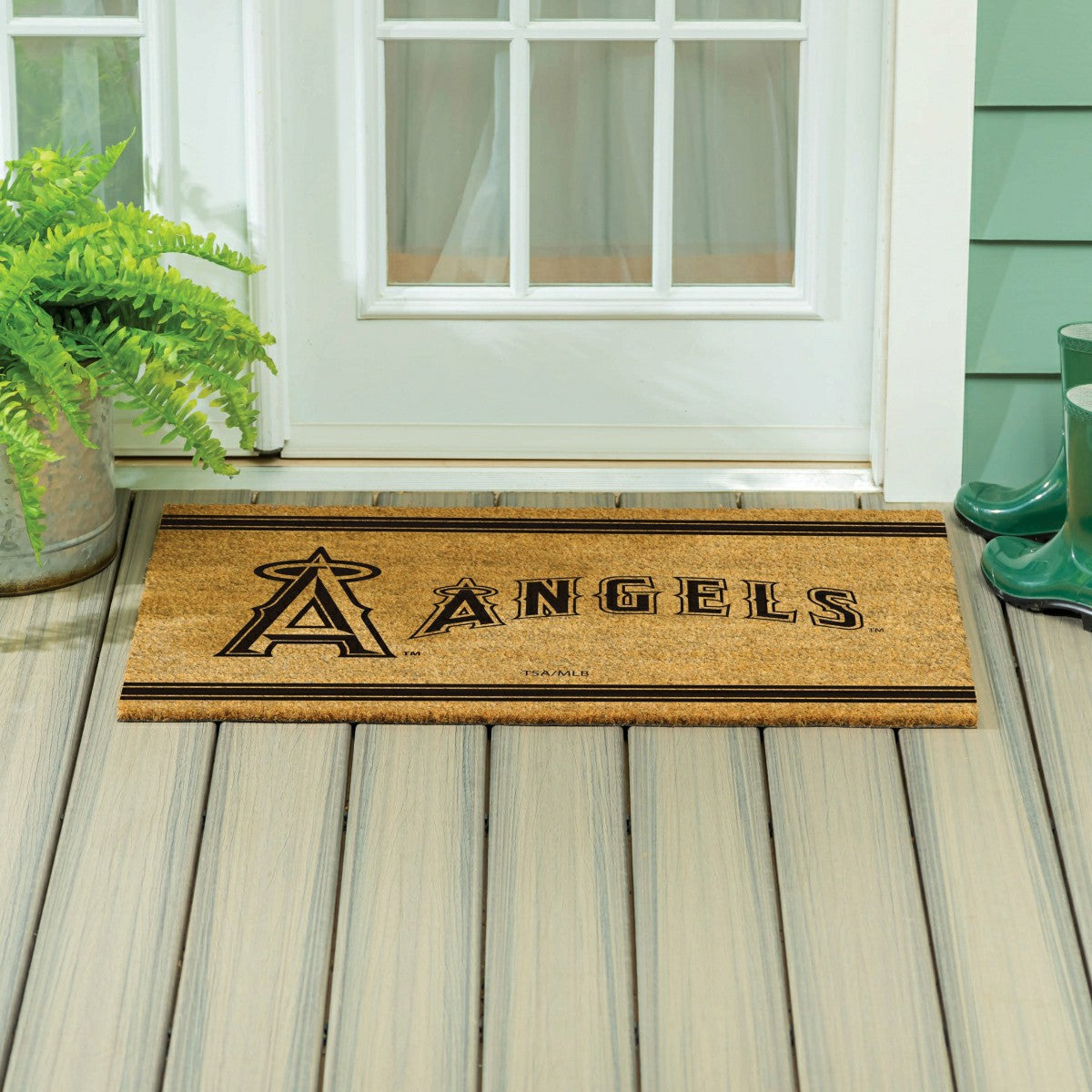 Los Angeles Angels Large One Color Coir Mat, 36"x24" - MLB