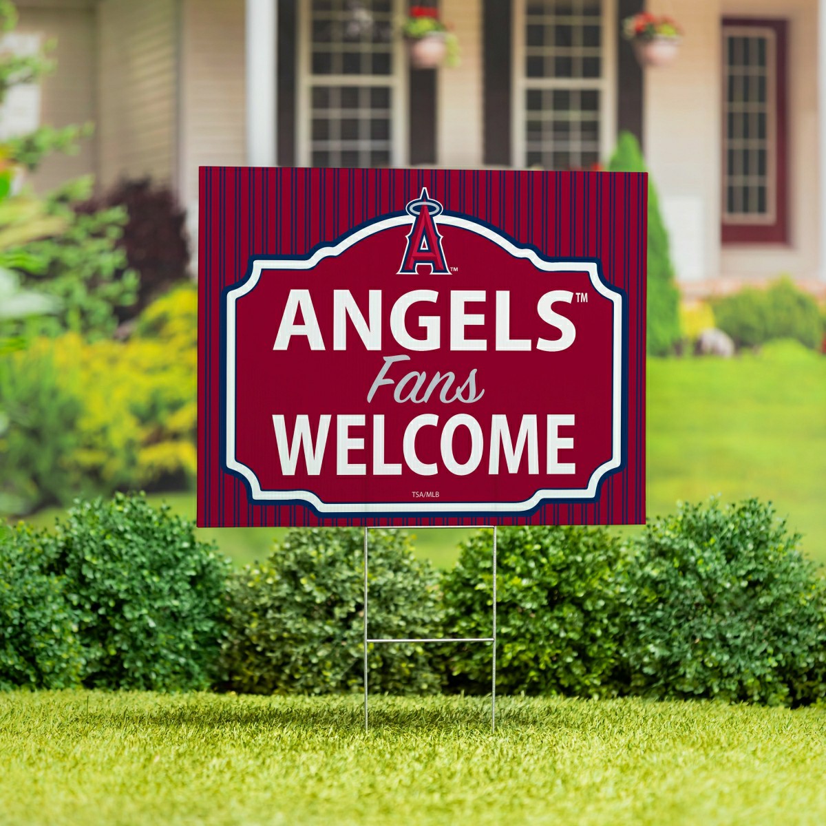 Los Angeles Angels Coroplast Yard Sign, "Fans Welcome" - MLB Home