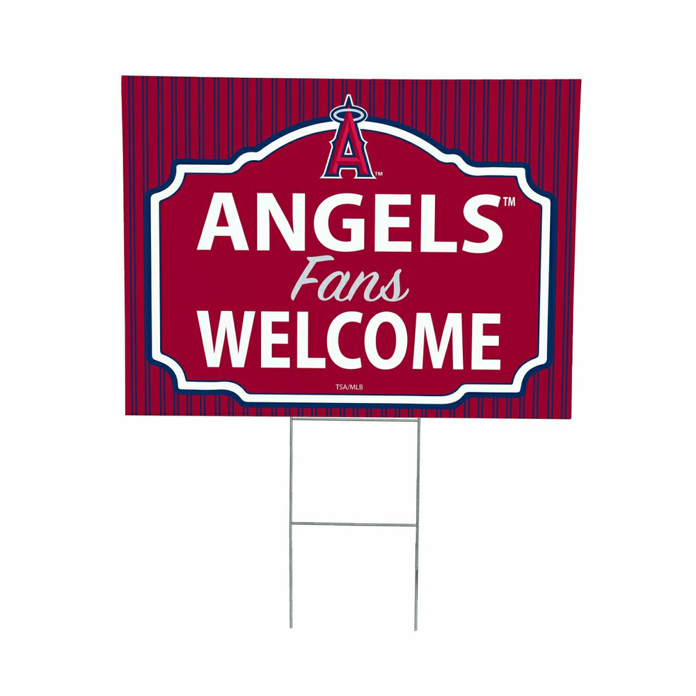 Los Angeles Angels Coroplast Yard Sign, "Fans Welcome" - MLB Home