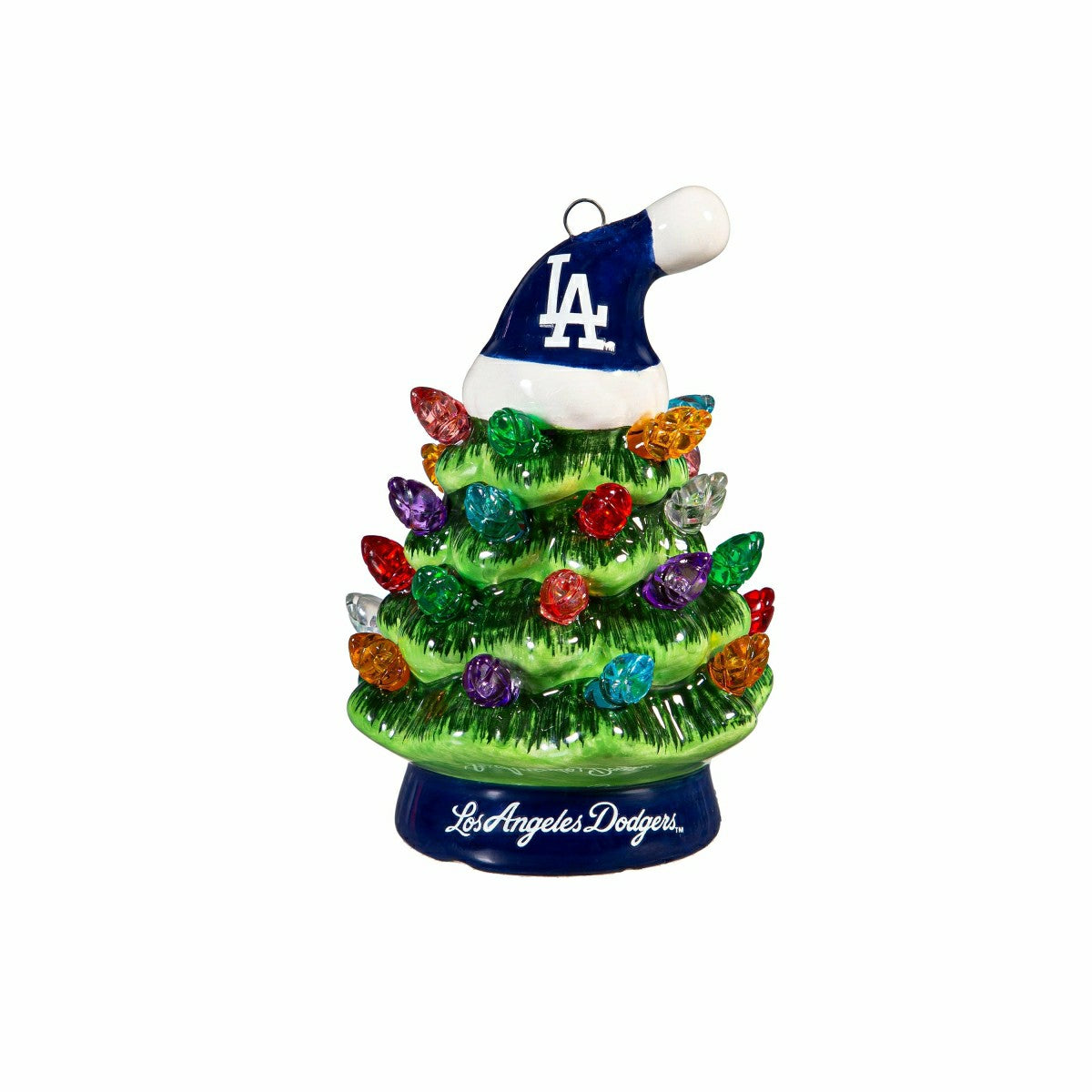 Los Angeles Dodgers 4" Mini LED Tabletop Christmas Tree, Set of 2 - MLB Home