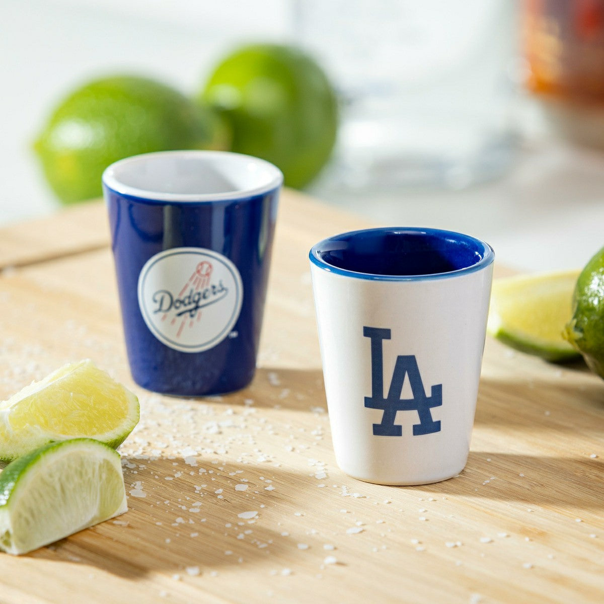 Los Angeles Dodgers 4-Piece Ceramic 2oz. Shot Glass Set - MLB Home