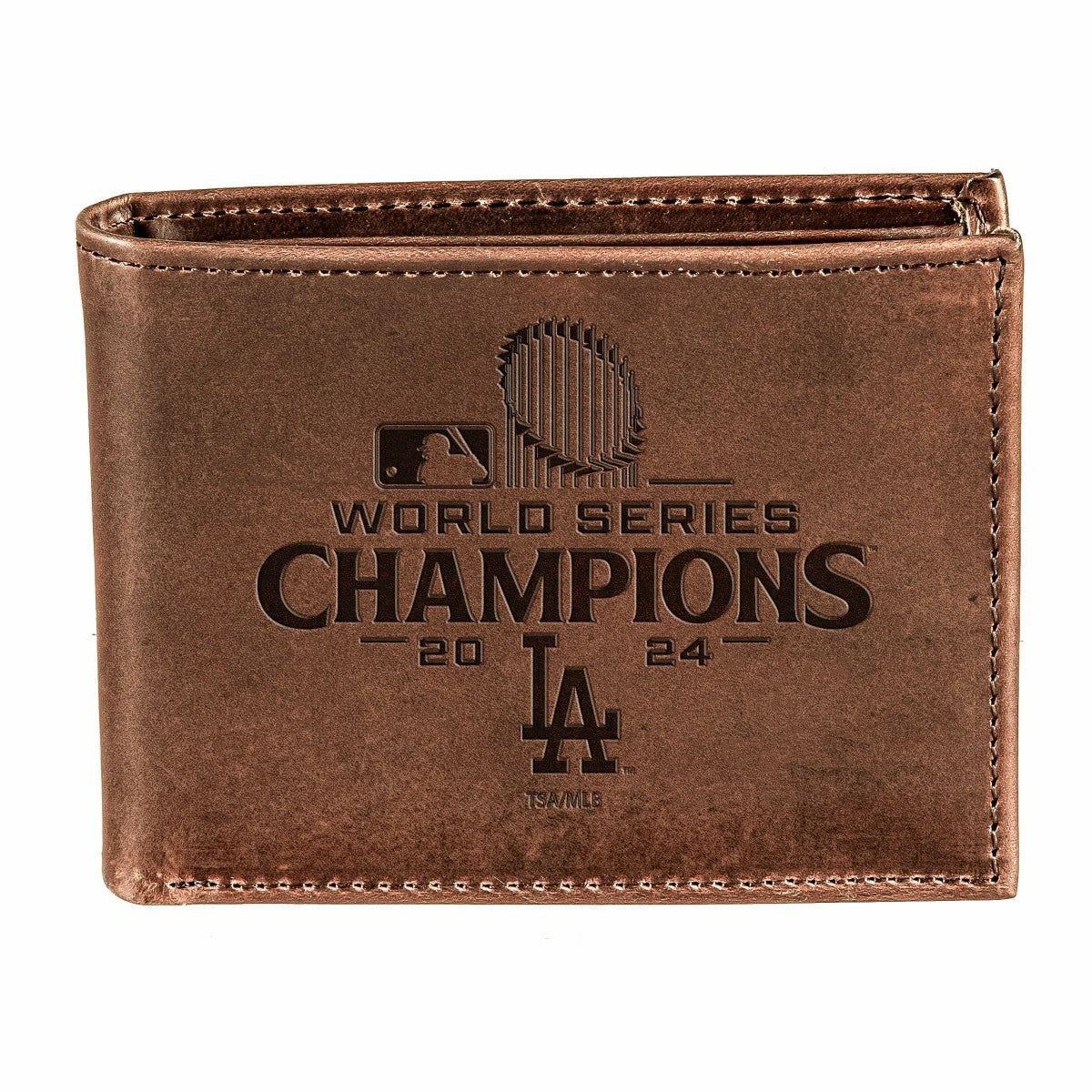 Los Angeles Dodgers Bi-Fold Wallet, Brown, World Series Champions 2024 - MLB Home