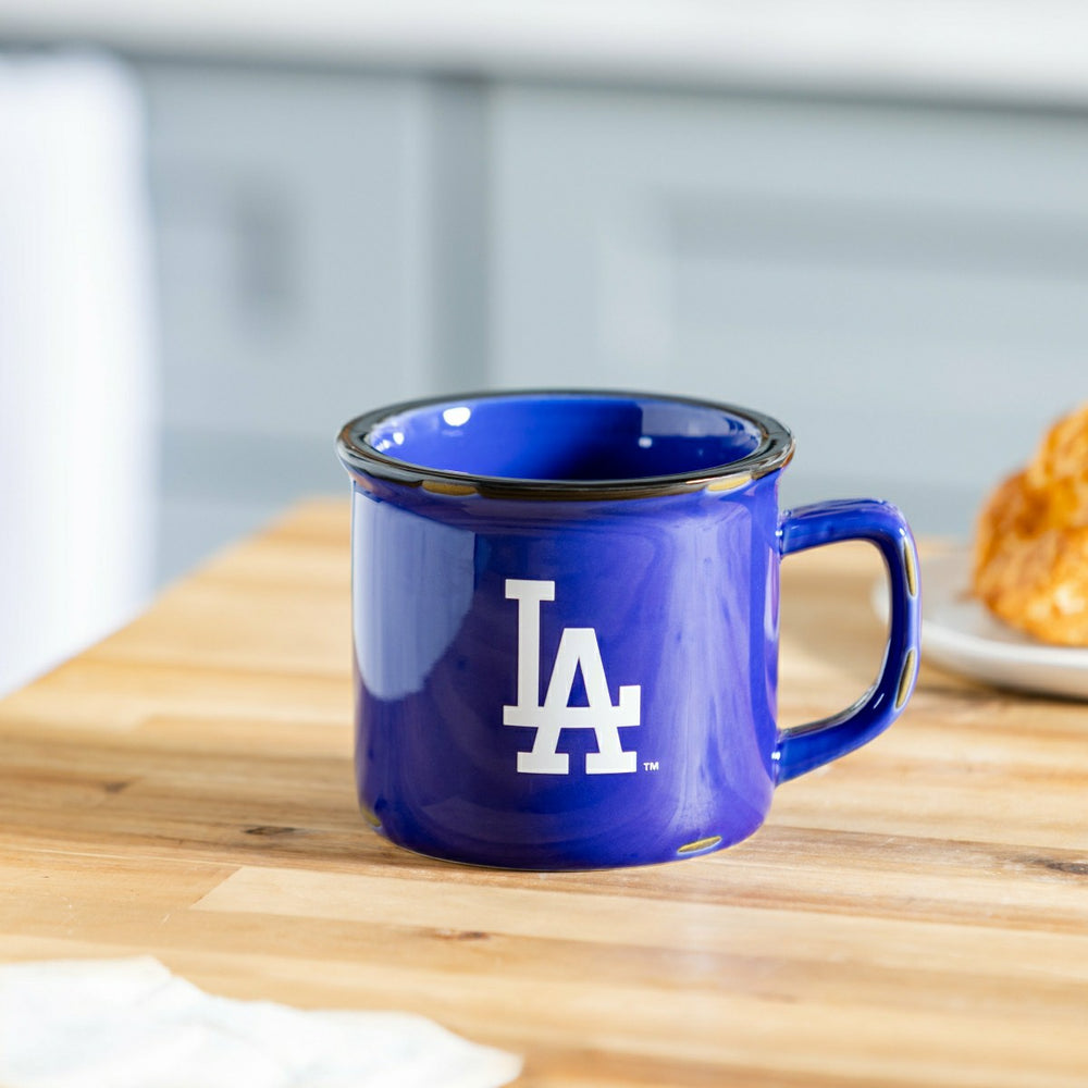 Los Angeles Dodgers Ceramic Camp Cup with Enamel Finish, 14oz - MLB Home