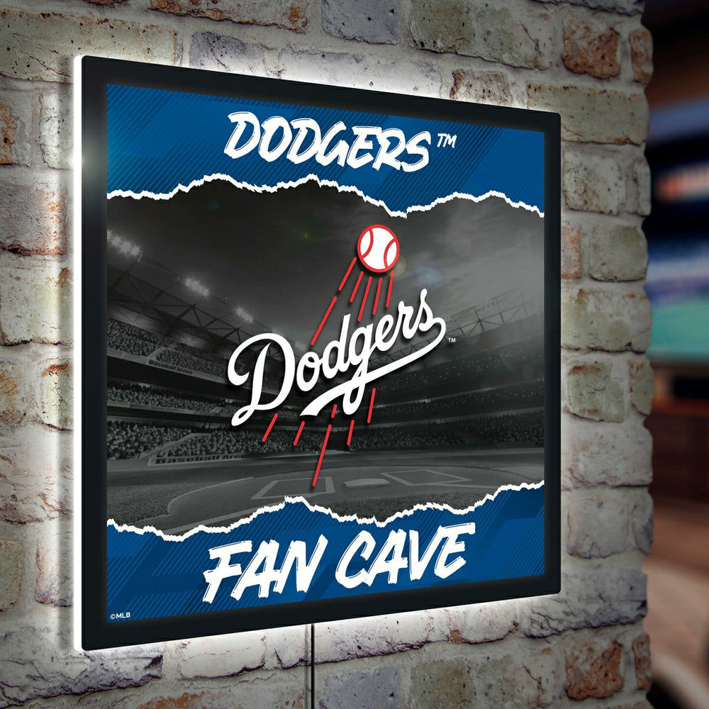 Los Angeles Dodgers 23"H x 23"L LED Wall Decor, Edgelite, Square - MLB Home