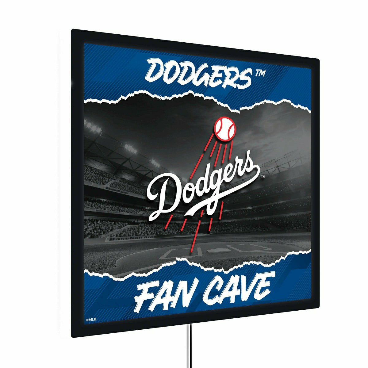 Los Angeles Dodgers 23"H x 23"L LED Wall Decor, Edgelite, Square - MLB Home