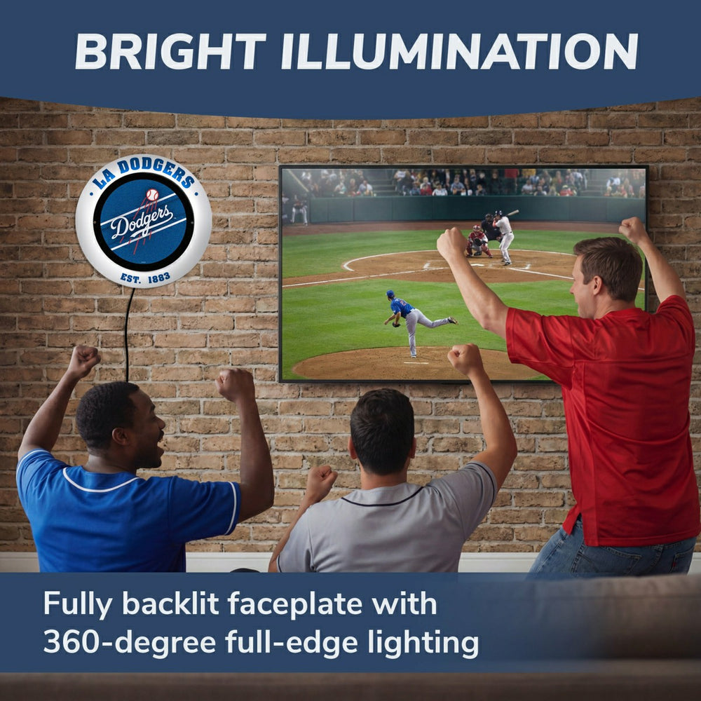 Los Angeles Dodgers, Metal Lite, Round - MLB