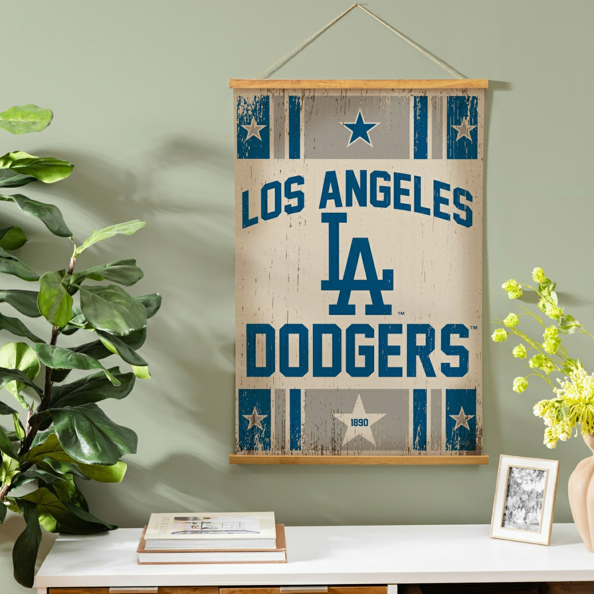 Los Angeles Dodgers, Canvas Wall Tapestry, Medium, 36x24 - MLB Home