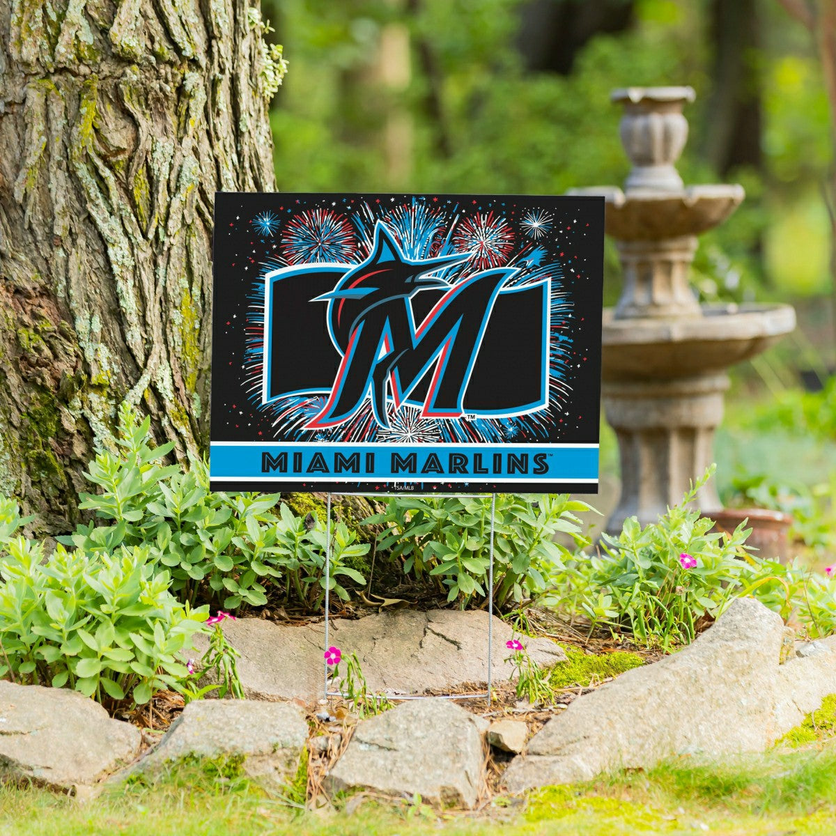 Miami Marlins Yard Sign, Patriotic - MLB Home