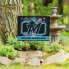 Miami Marlins Yard Sign, Patriotic - MLB Home