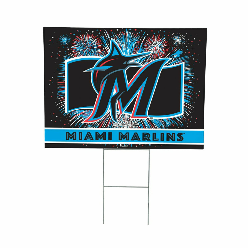 Miami Marlins Yard Sign, Patriotic - MLB Home