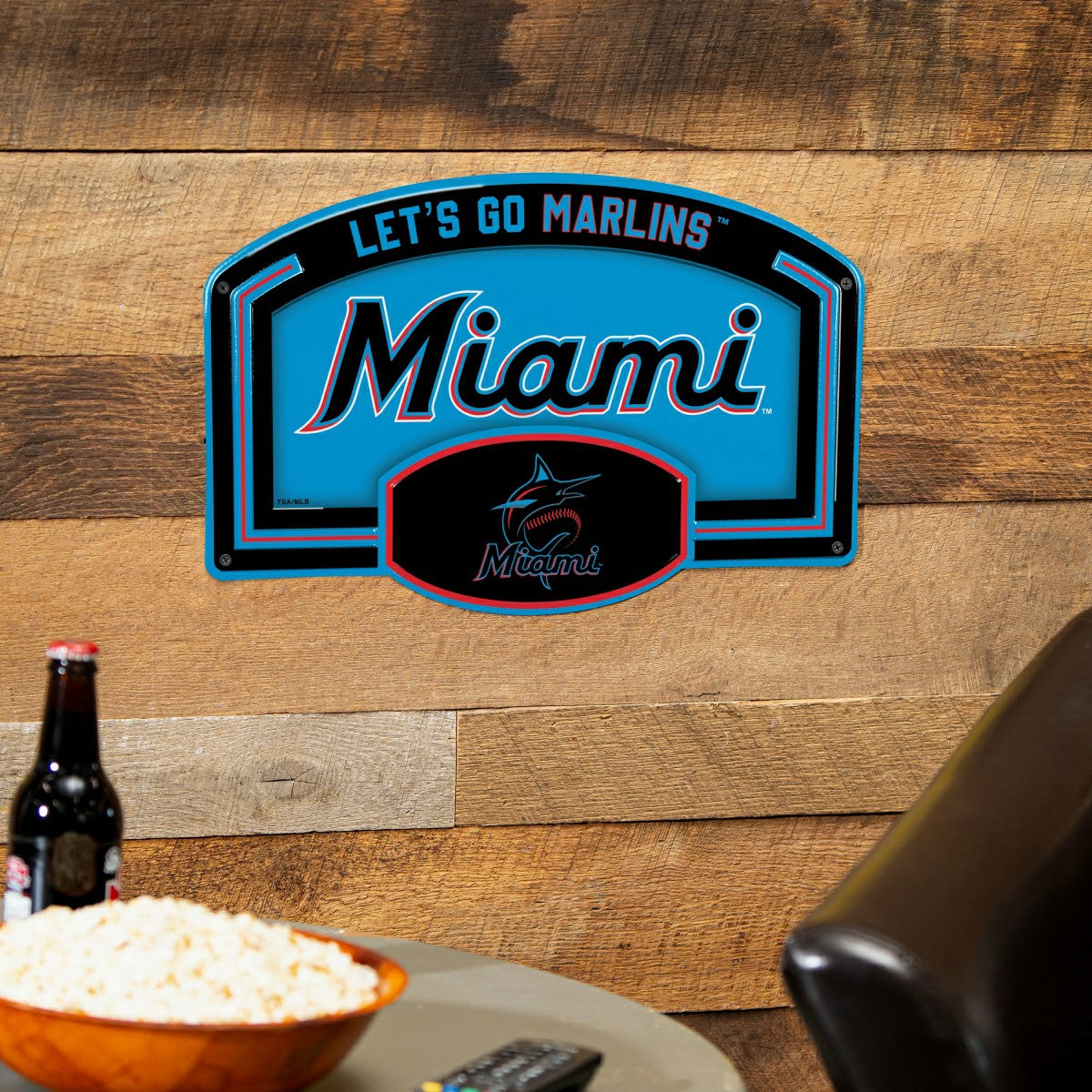 Miami Marlins USA Embossed Steel Wall Sign, 11" x 17" - MLB Home