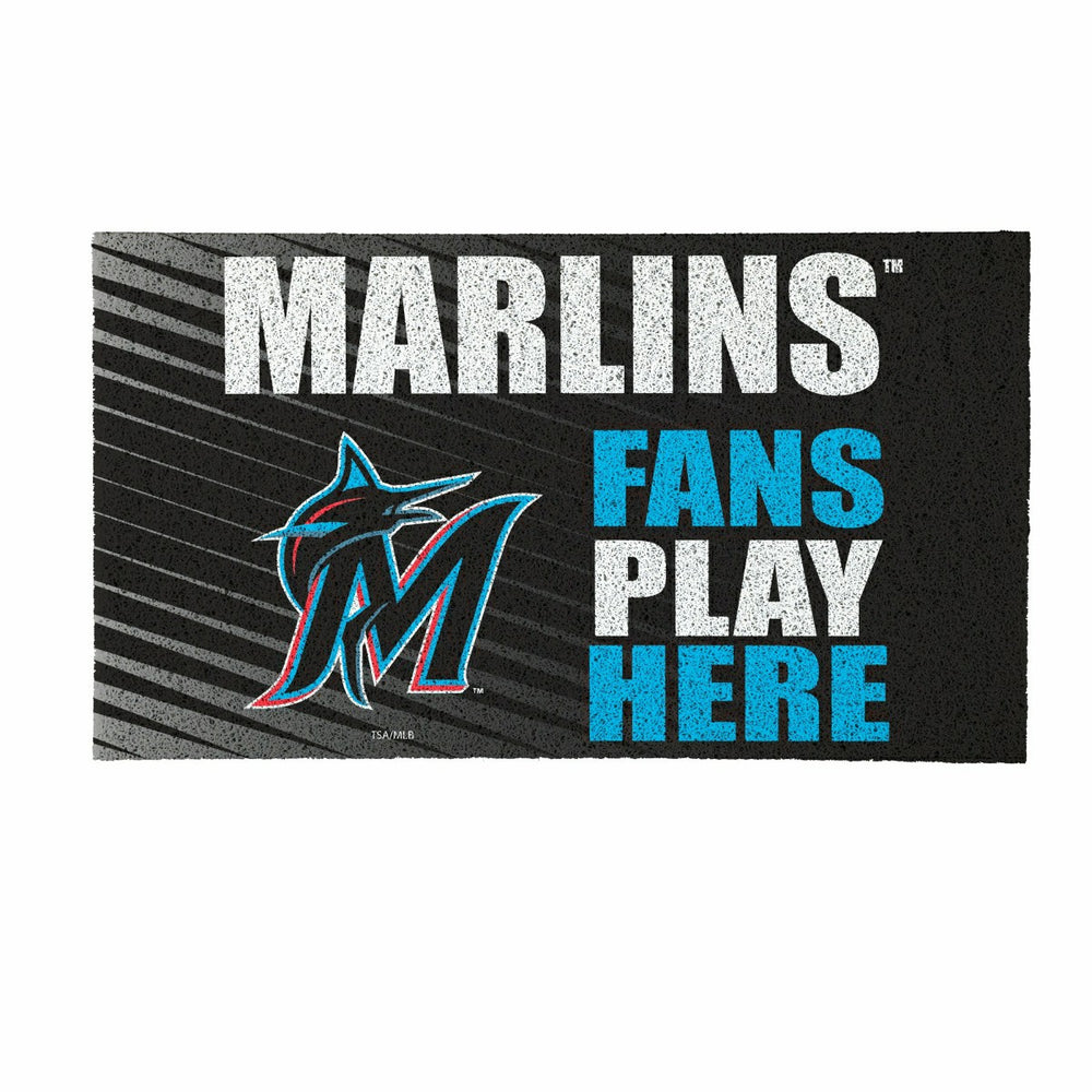Miami Marlins Fan Mat, 28"x16" - MLB