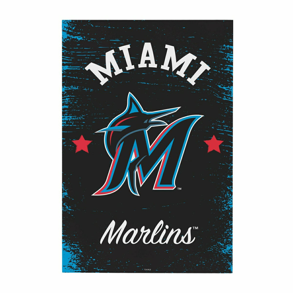 Miami Marlins Wood Wall Sign, 16x24 - MLB Home