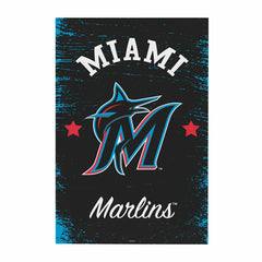 Miami Marlins Wood Wall Sign, 16x24 - MLB Home