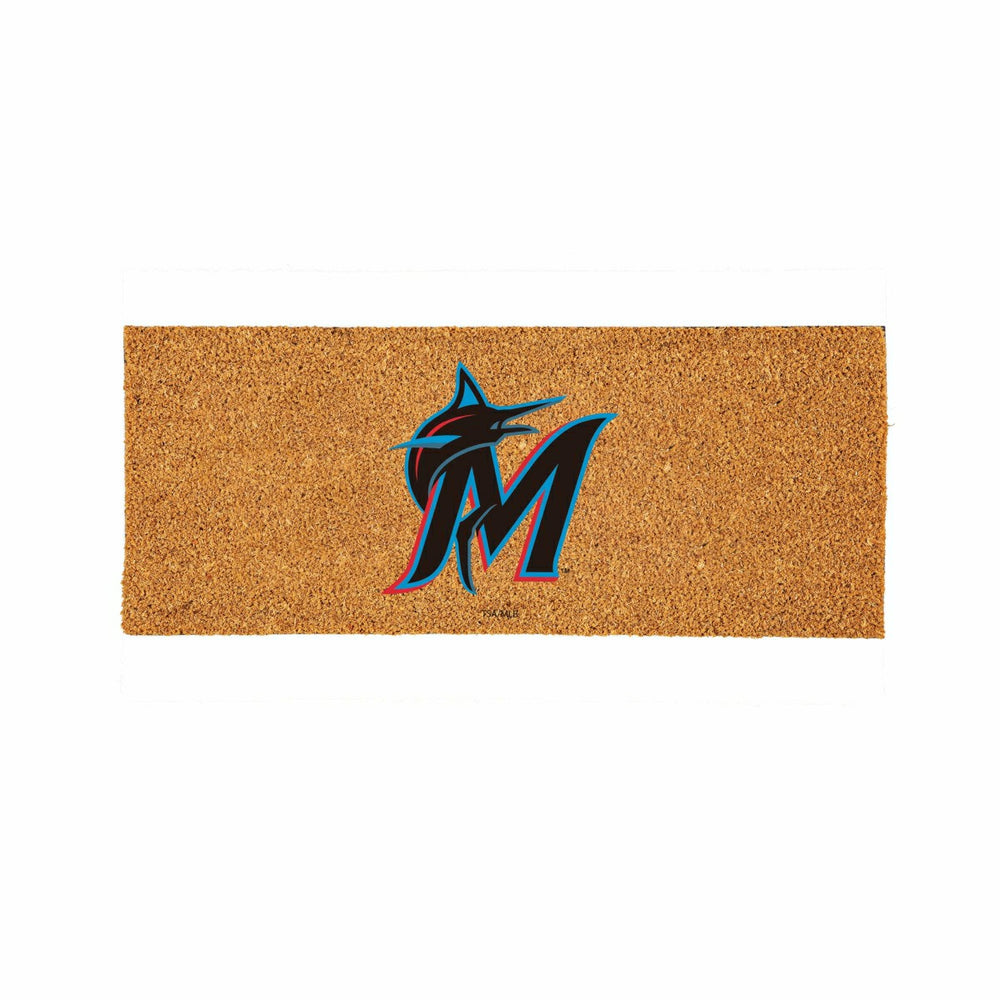 Miami Marlins Extra Large Full Color Coir Mat, 60"x24" - MLB