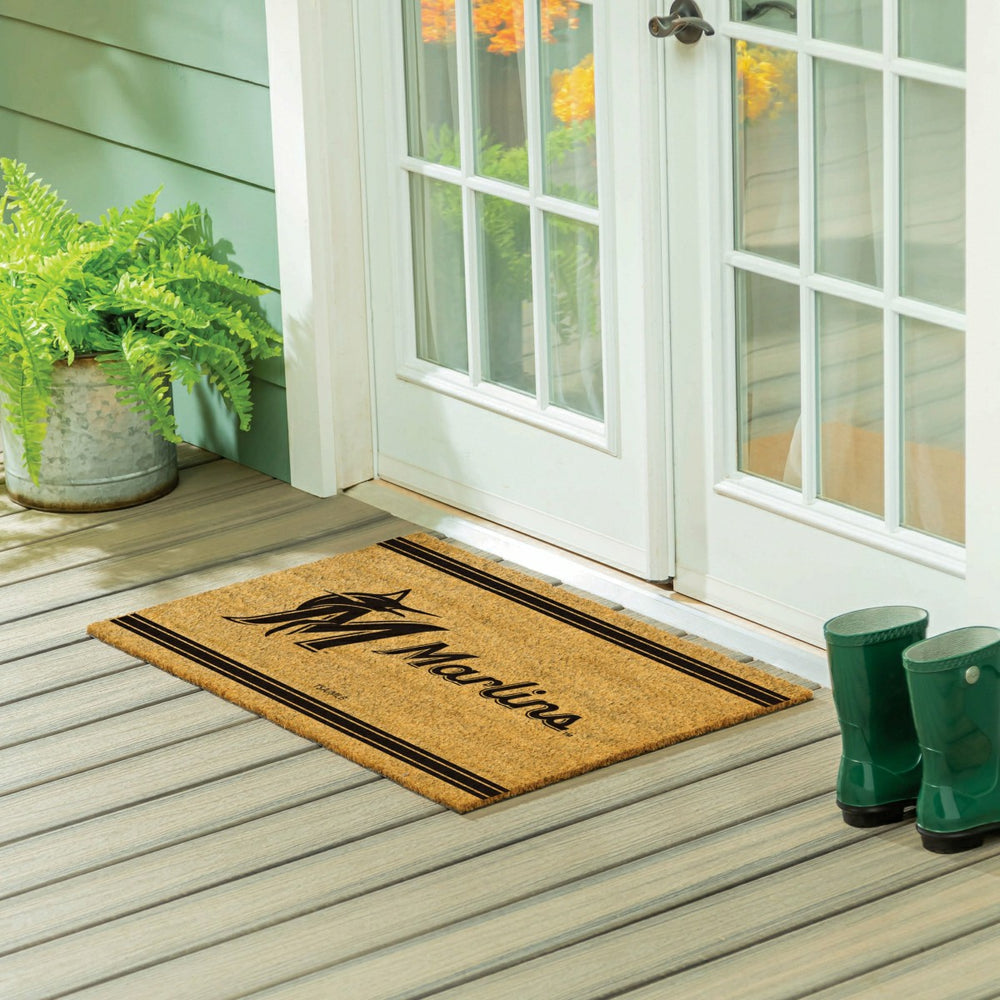 Miami Marlins Large One Color Coir Mat, 36"x24" - MLB