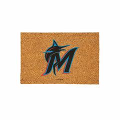 Miami Marlins Large Full Color Coir Mat, 36"x24" - MLB