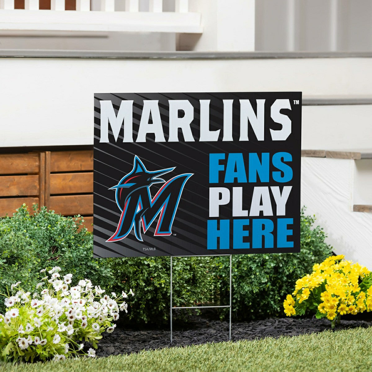 Miami Marlins Coroplast Yard Sign "Fans Play Here" - MLB Home