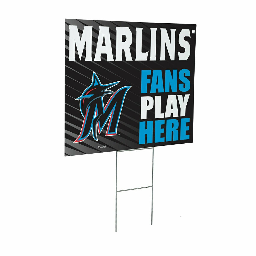 Miami Marlins Coroplast Yard Sign "Fans Play Here" - MLB Home