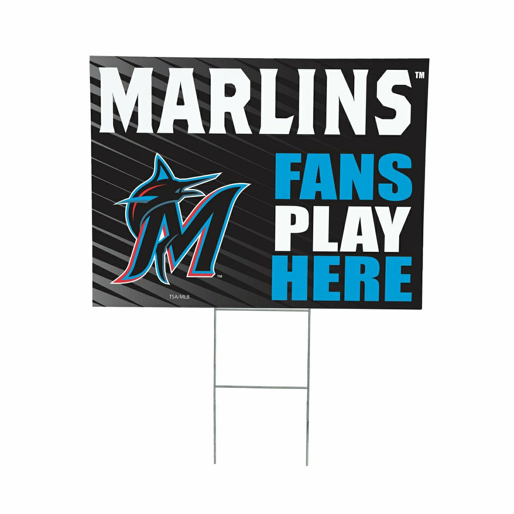 Miami Marlins Coroplast Yard Sign "Fans Play Here" - MLB Home