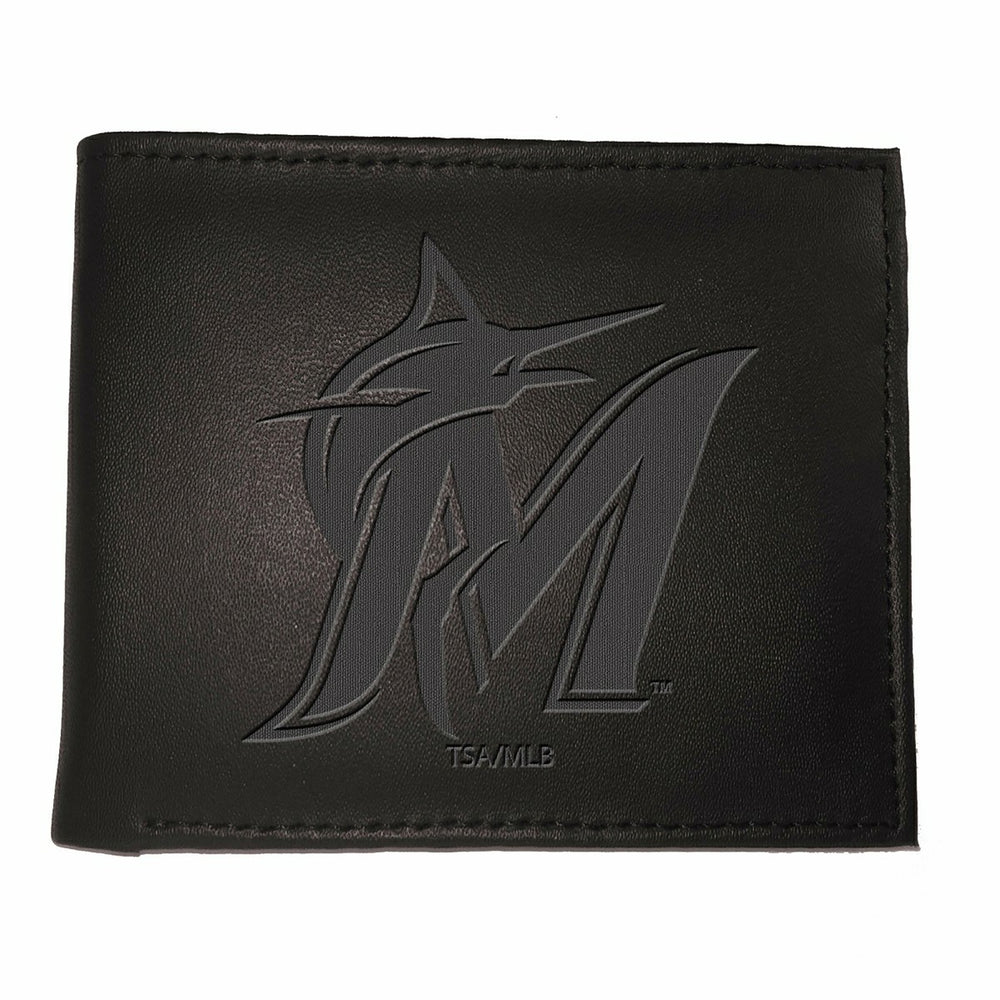 Miami Marlins Bi-Fold Wallet Black - MLB Home