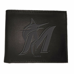 Miami Marlins Bi-Fold Wallet Black - MLB Home