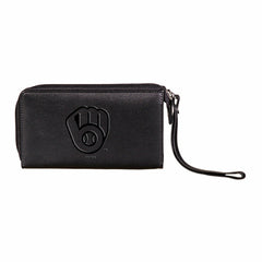 Milwaukee Brewers Wristlet Wallet Black - MLB Home