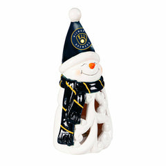 Milwaukee Brewers Snowman LED Statuary, 8" - MLB Home