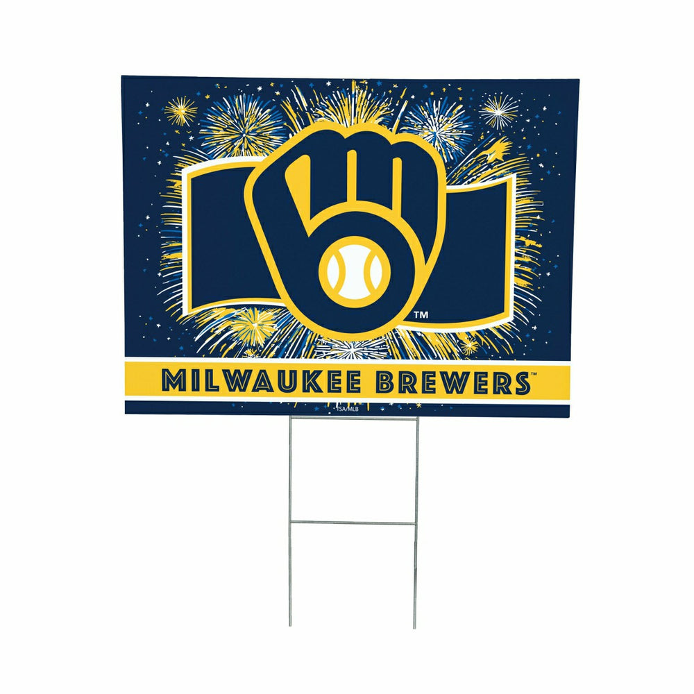 Milwaukee Brewers Yard Sign, Patriotic - MLB Home