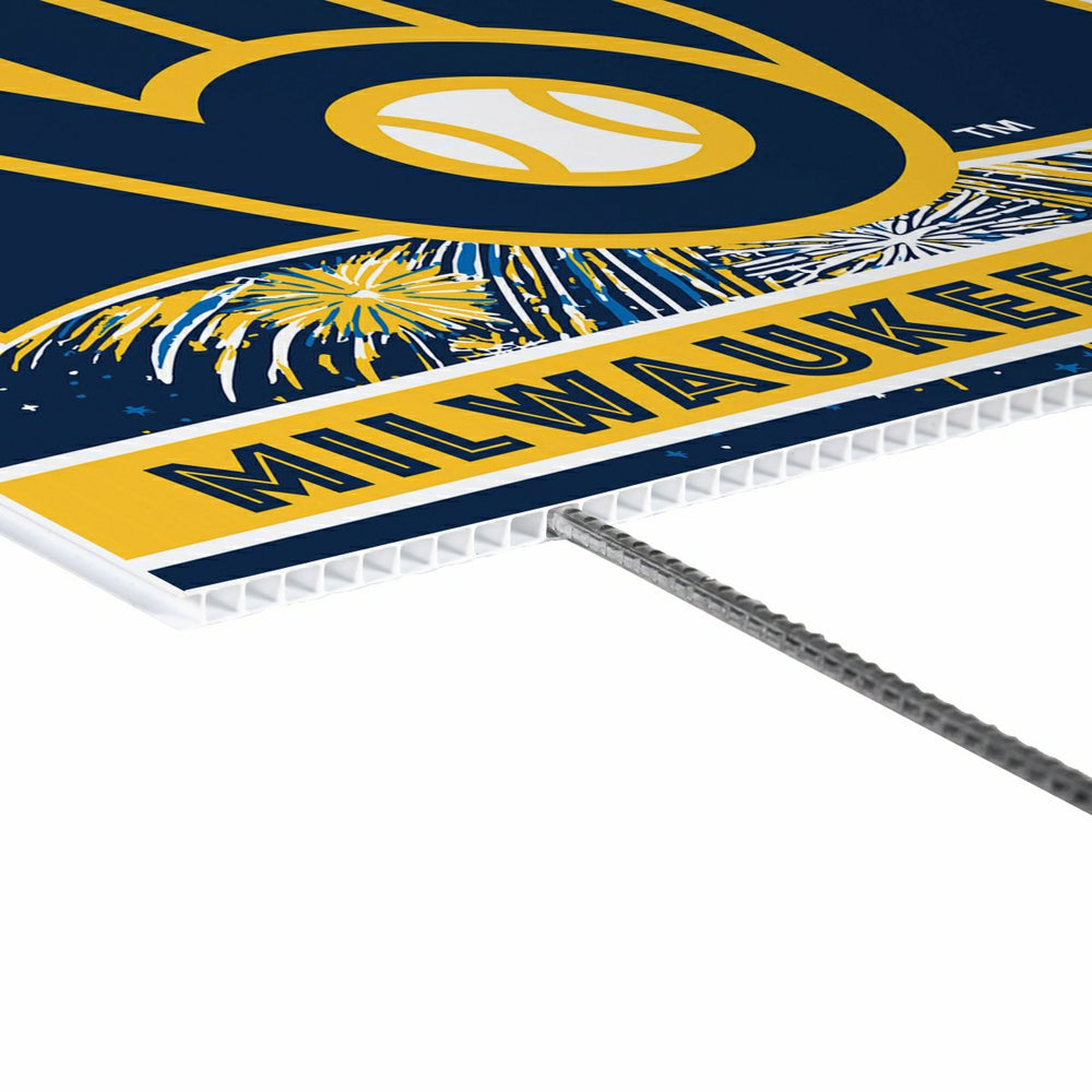 Milwaukee Brewers Yard Sign, Patriotic - MLB Home