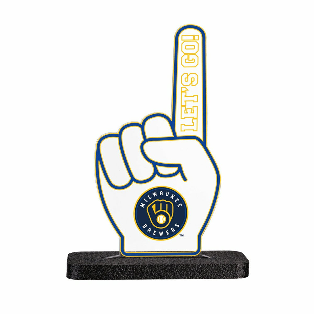Milwaukee Brewers Baseball Foam Finger Desklite LED Decor - MLB Home