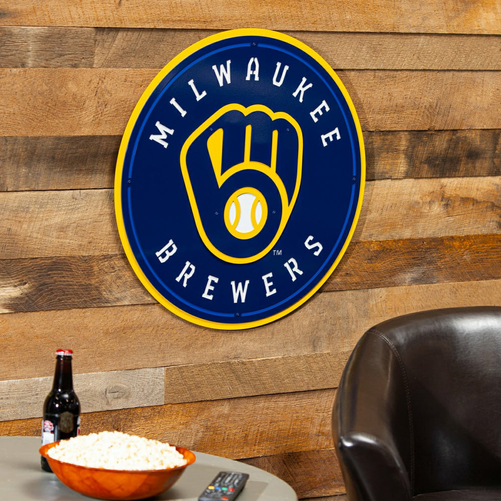 Milwaukee Brewers Premier Metal Wall Art - MLB Home