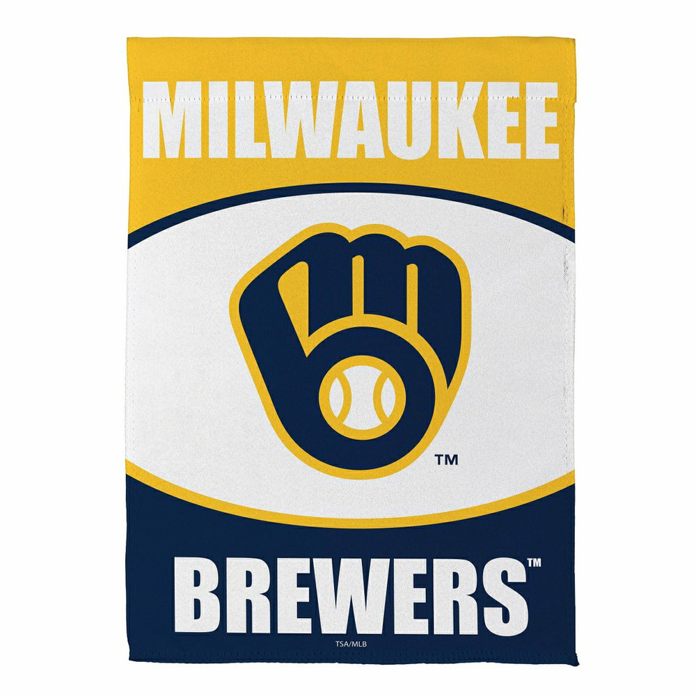Milwaukee Brewers Suede Garden Flag - MLB Home