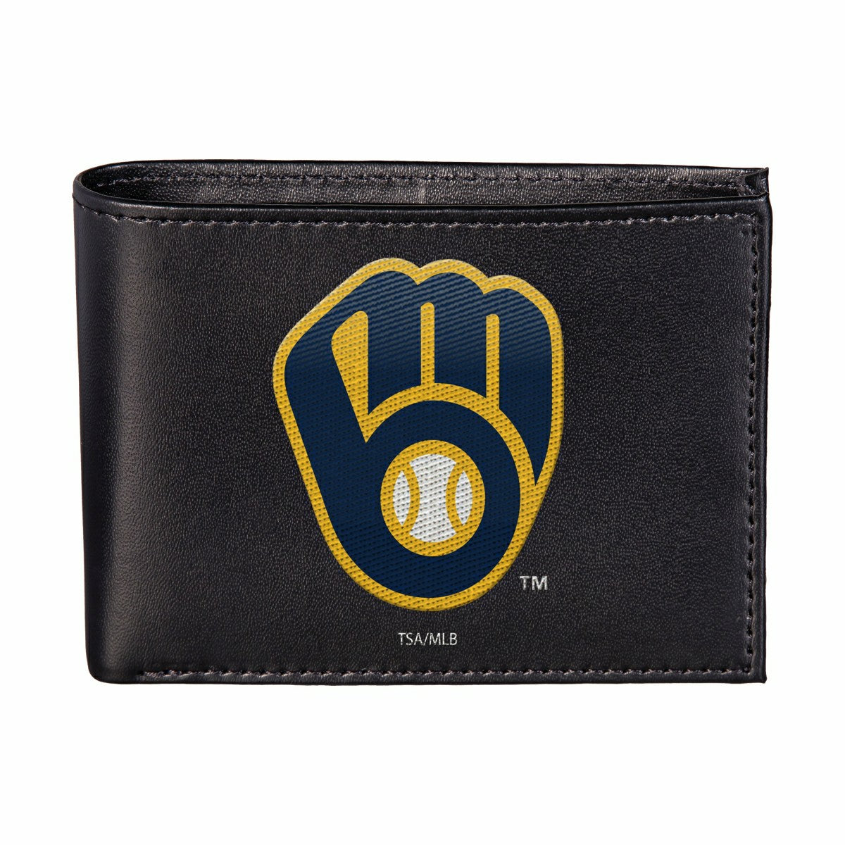 Milwaukee Brewers Black Bi-Fold Embroidered Wallet w/ RFID Blocking - MLB Home