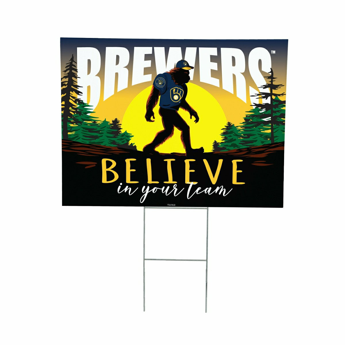 Milwaukee Brewers Yard Sign, Bigfoot - MLB Home