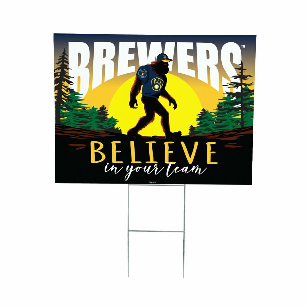 Milwaukee Brewers Yard Sign, Bigfoot - MLB Home