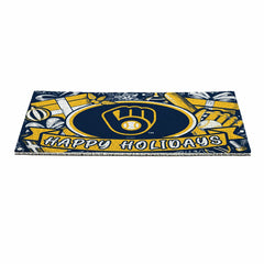 Milwaukee Brewers Holiday PVC Mat, 28"x16" - MLB