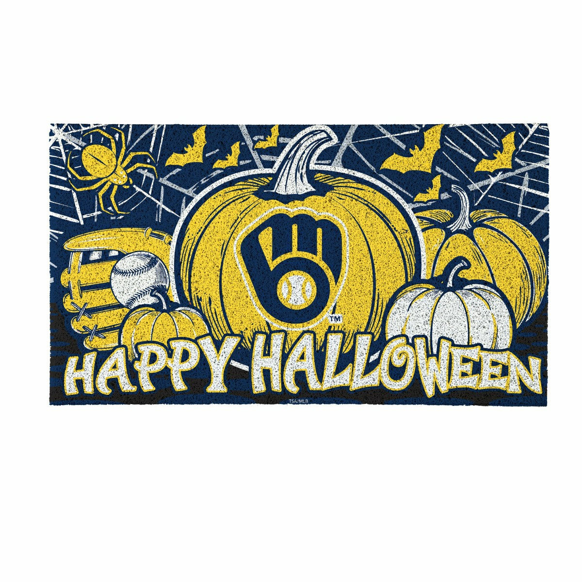 Milwaukee Brewers Halloween PVC Mat, 28"x16" - MLB